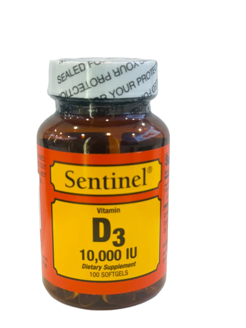 Sentinel Vitamin D3 10,000 IU Capsules, 100 s