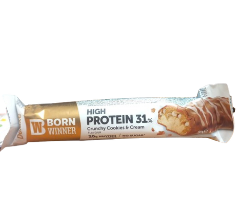 Born Winner Protein Bar Crunchy Cookies & Cream 64 gm
