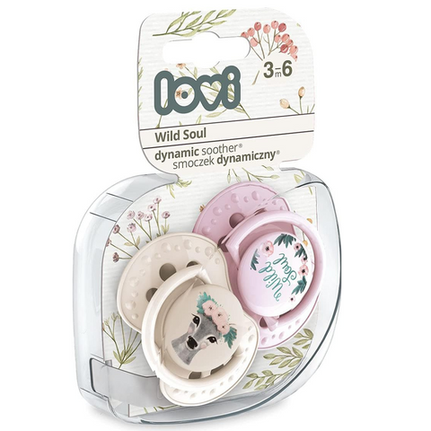 LOVI Soother Wild Soul for Girls (22/883), 2 Pcs - 3 to 6m
