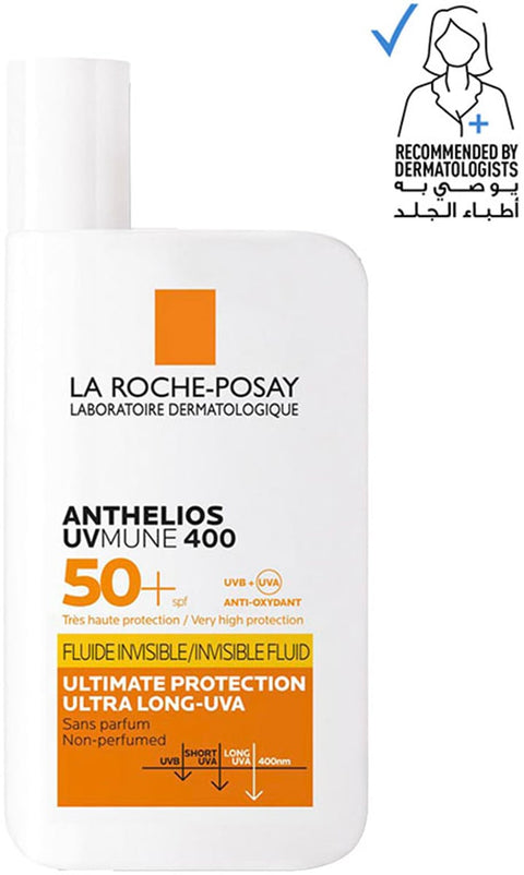La Roche Posay Anthelios UVMune 400 SPF50+ Invisible Fluid Sunscreen for All Skin