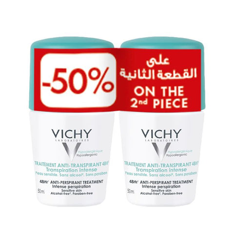 Vichy Non Alcohol Deo Roll - Green, 50 ML (Combo - Offer Pack)