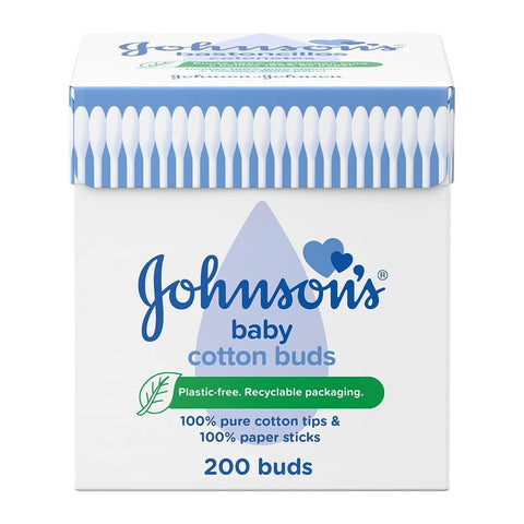 Johnson'S Baby Cotton Buds (200 Buds) Naturally 100% Pure Cotton Multipack