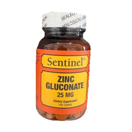 Sentinel Zinc Gluconate 25 MG 100 Tablets