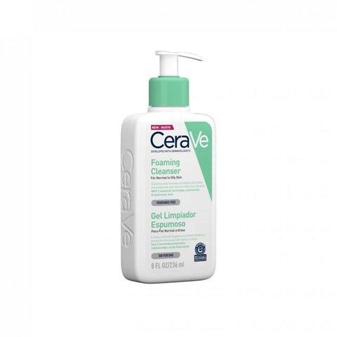 CeraVe Foaming Cleanser for Normal to Oily Skin with Hyaluronic Acid 236Ml