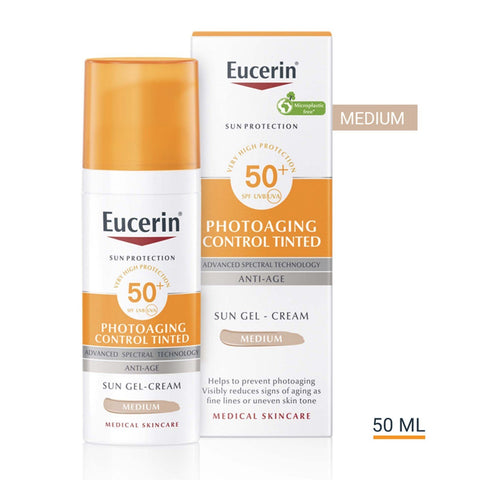 Eucerin Spf 50+ Med Tinted Sun Gel Cream, 50 ML