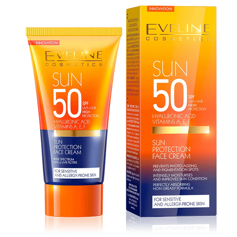 EVELINE SUN SPF 50+ PROTECT FACE CREAM 50ML - - Body Care, Face Care, Mother & Baby Care, Personal Care, Skin Care - - PharmaCare Online