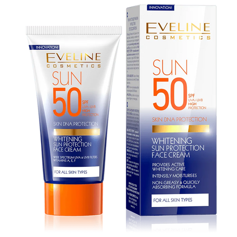 EVELINE SUN SPF50+ WHITENING FACE CREAM 50ML - - Body Care, Face Care, Mother & Baby Care, Personal Care, Skin Care - - PharmaCare Online