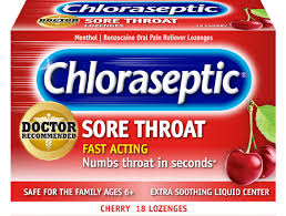 Chloraseptic Cherry Sore Throat Lozenges, 18's
