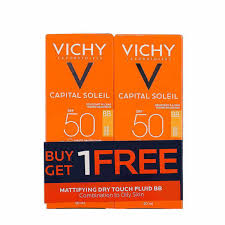 Vichy Ideal Soleil Mattifying Face Fluid Dry Touch SPF50- Offer Pack