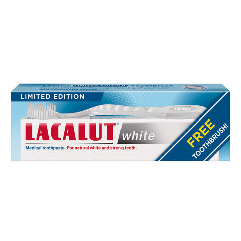 Lacalut Whitening Toothpaste 75ml + Free Toothbrush