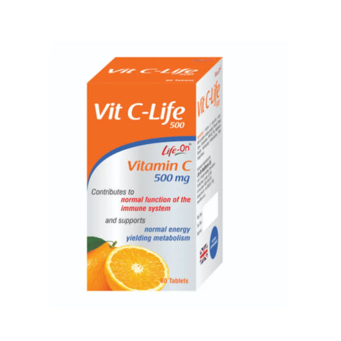 LIFE ON VITAMIN C 500MG TABLET 60'S - - Covid Care, Nutrition, Vitamin C, Vitamins&Minerals - - PharmaCare Online