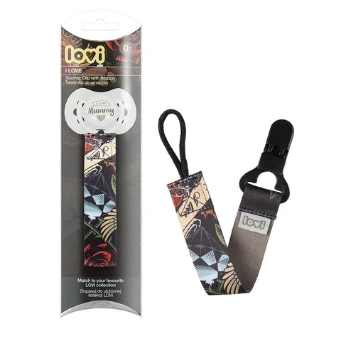 Lovi Soother Clip with Ribbon (I Love-51/021) - 0m+