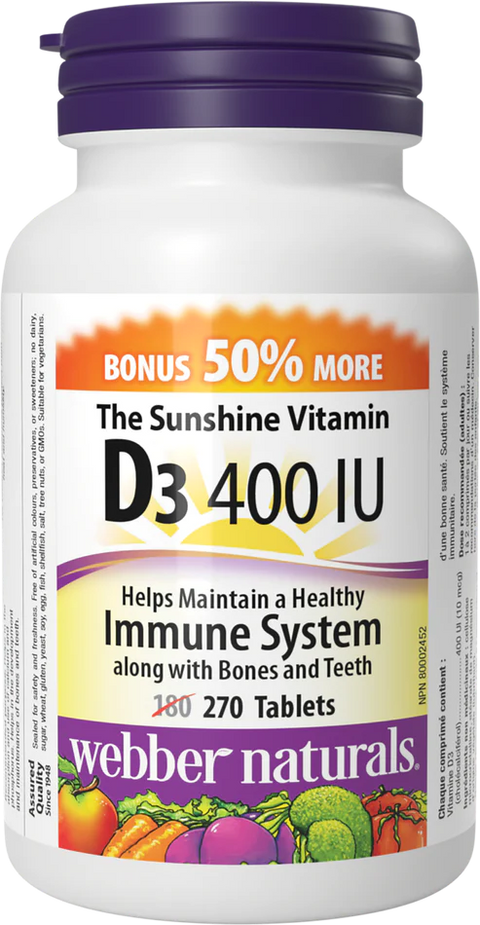 Webber Naturals Treehouse Chewable Vitamin D3 400 I.U. Tablet - 250's