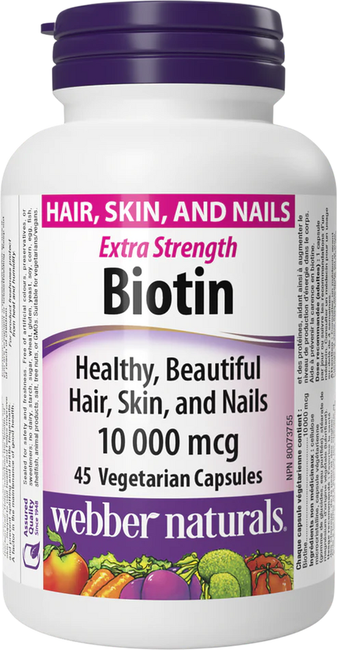 Webber Naturals Biotine 10,000 Mcg Capsule - 45's