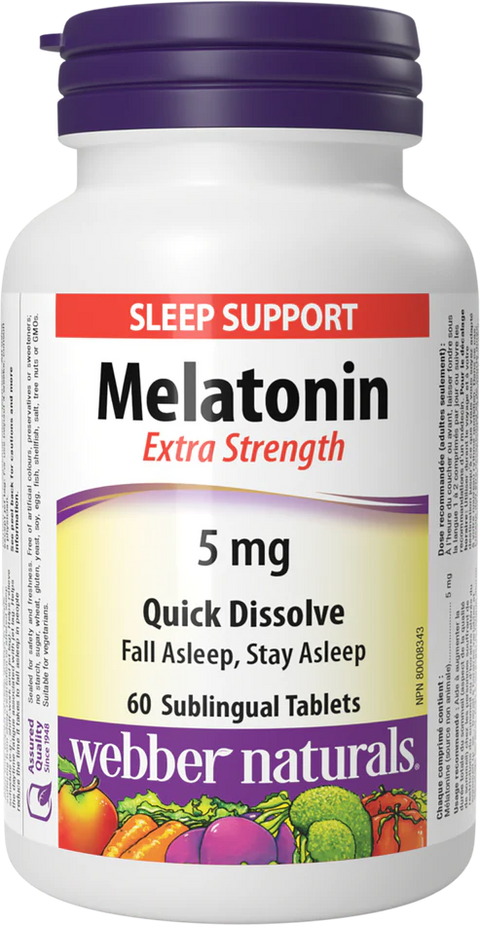 Webber Naturals Melatonin 5 Mg Quick Dissolve Tablet - 60's