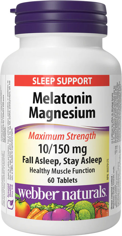 Webber Naturals Melatonin Magnesium 10/150Mg Tablet - 60's