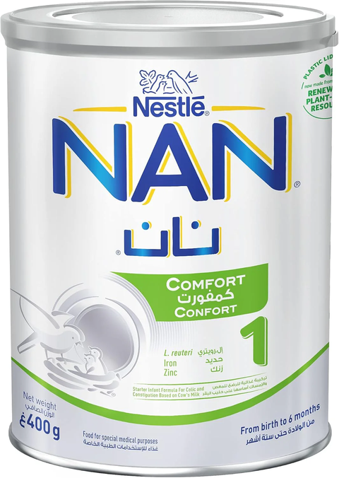 Nestle NAN Comfort Milk Formula Stage 1 / 0-6 Months 400 Gm