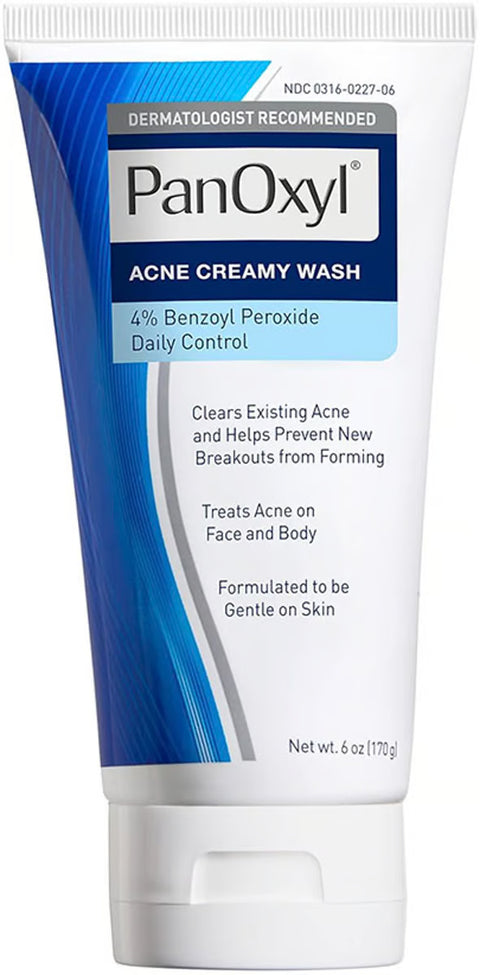 Panoxyl  Acne Creamy Wash Benzoyl Peroxide 4% Daily Control 170g