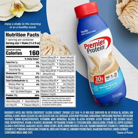 Premier Protein Shake - Vanilla, 340 Ml