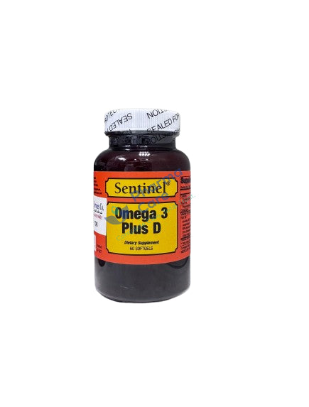 Sentinel Omega-3 Plus Vitamin D3 Softgels 60's