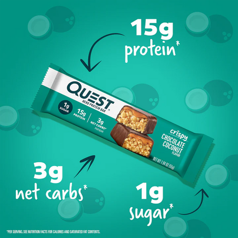 Quest Nutrition Protein Bar - Chocolate Coconut Crispy, 15 Gm