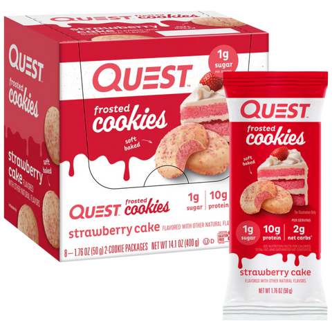 Quest Nutrition Twin Pack Cookies - Strawberry Frosted, 50 Gm