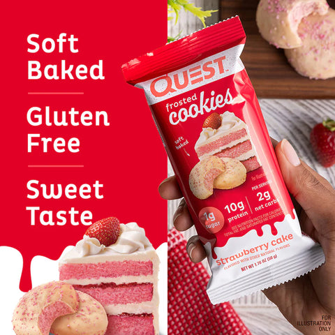 Quest Nutrition Twin Pack Cookies - Strawberry Frosted, 50 Gm