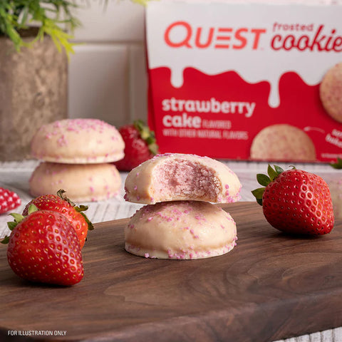 Quest Nutrition Twin Pack Cookies - Strawberry Frosted, 50 Gm