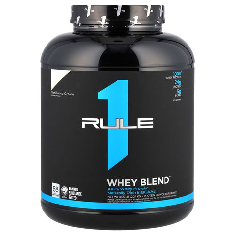 Rule 1 Whey Blend Protien - Vanilla Ice Cream, 5.02 Lbs
