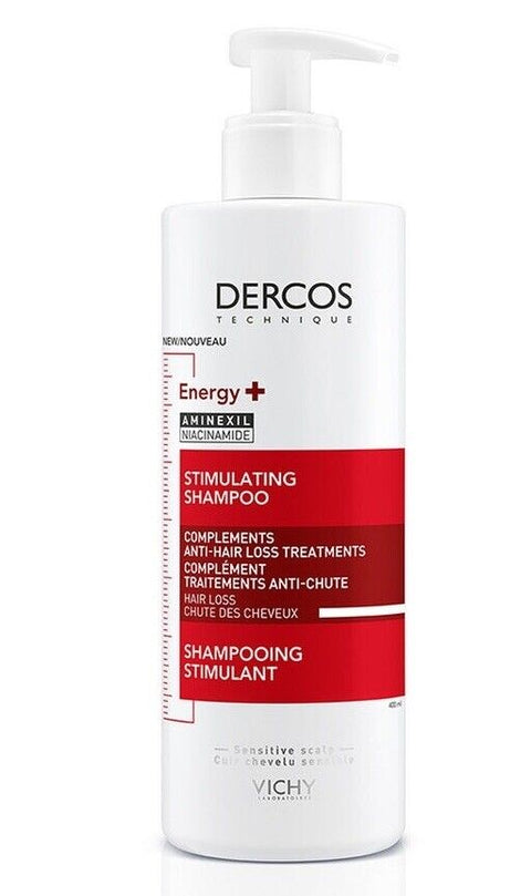 Vichy Dercos Energy + Stimulating and Anti Hair Loss Shampoo with Aminexil, 400ml