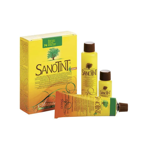 SANOTINT HAIR COLOUR LIGHT 76 AMBER BLONDE SENSITIVE 125ML - - Hair Care - - PharmaCare Online
