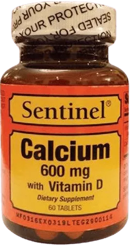 SENTINEL CALCIUM 6OO MG +VITAMIN D TABLET 60'S - - Nutrition, Personal Care, Vitamins&Minerals, Women Care - - PharmaCare Online