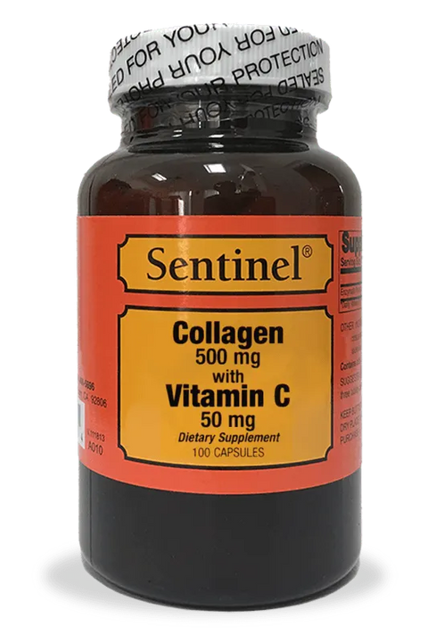 SENTINEL COLLAGEN 500MG WITH VITAMIN C 50MG CAPSULE - - Essential Supplements, Hair Care, Joint Care, Nail Care, Nutrition, Personal Care, Skin Care - - PharmaCare Online