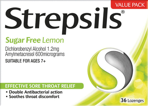 STREPSILS SUGAR FREE LEMON 36S