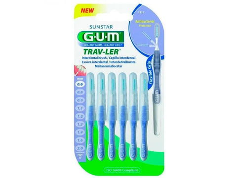 SUNSTAR GUM 1312 TRAVELLER BRUSH 0.6MM - - Oral Care, Orale Care, Sunstar - - PharmaCare Online