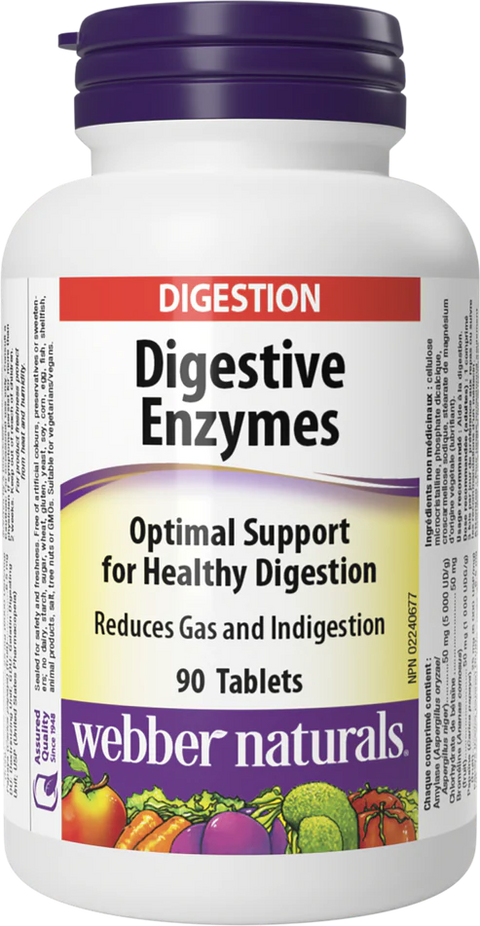 Webber Naturals Digestive Enzymes Tablet - 90's