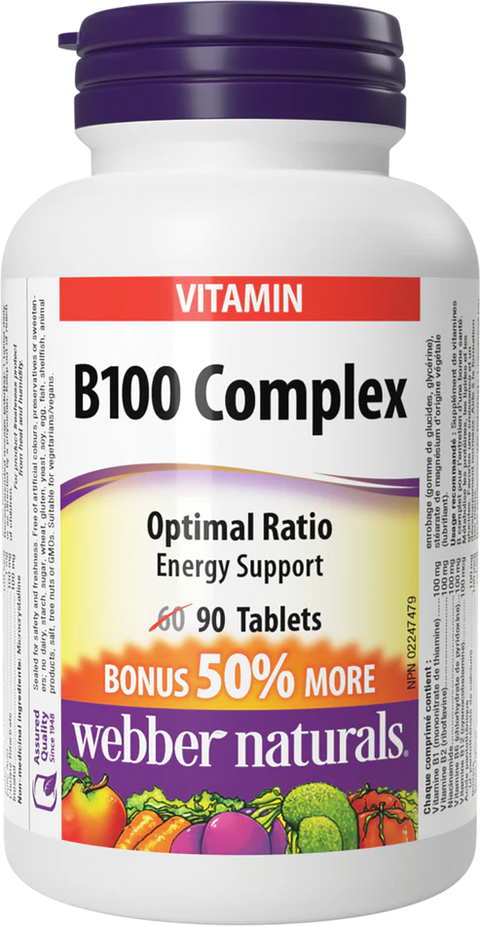 Webber Naturals B 100 Complex Tablet - 90's