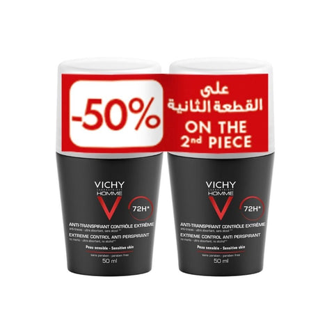 Vichy Non Alcohol Deo Roll - Black , 50 ML (Combo - Offer Pack)