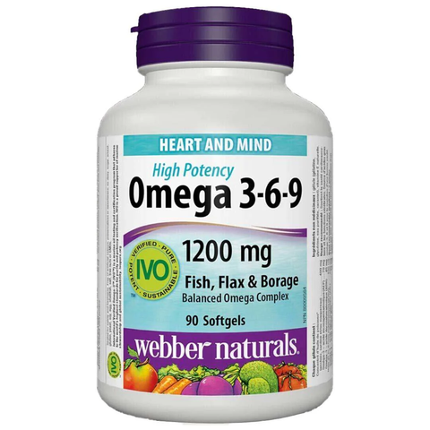 Webber Naturale Omega 3 6 9 1200 Mg Soft Gel Capsules 90's
