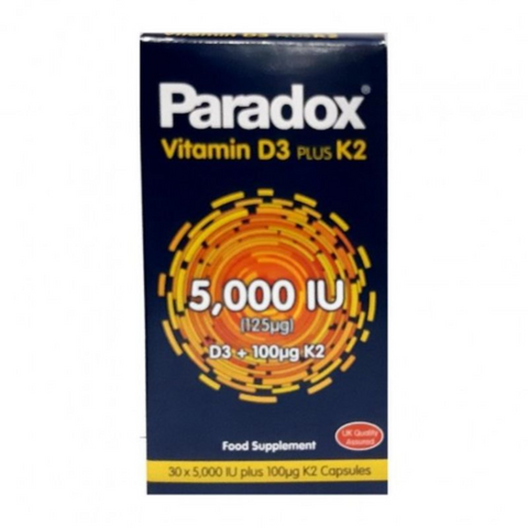 Paradox Vitamin D3 Plus K2 Tablet - 30's