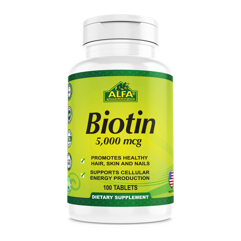 Alfa Biotin 5000 Mcg Tablet 100's