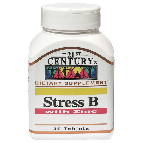 21ST CENTURY STRESS B WITH ZINC TABLET 30'S - PharmaCare Online 
