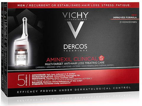 Vichy Dercos Aminexil Clinical 5 Men, Ampoule 6 ML 21's