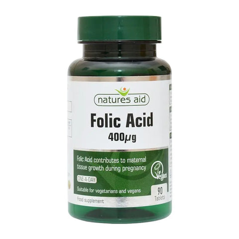 NATURE'S AID FOLIC ACID 400MCG TABLET 90'S - - Pregnancy Care, Vitamins & Minerals, Women Care - - PharmaCare Online