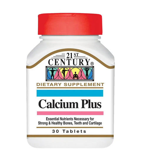 21 CENTURY CALCIUM PLUS TABLET 30'S - - Bone Care, Vitamins & Minerals - - PharmaCare Online