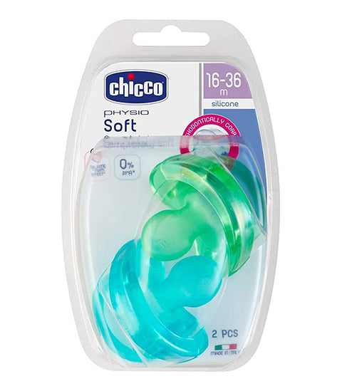 Chicco Silicone Soother For Boys (16-36M),2's