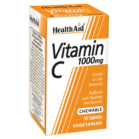 HEALTH AID VITAMIN C 1000MG CHEWABLE TABLET 60'S -  - Covid Care, healthaid, Nutrition, Vitamin C, Vitamins&Minerals -  - PharmaCare Online 