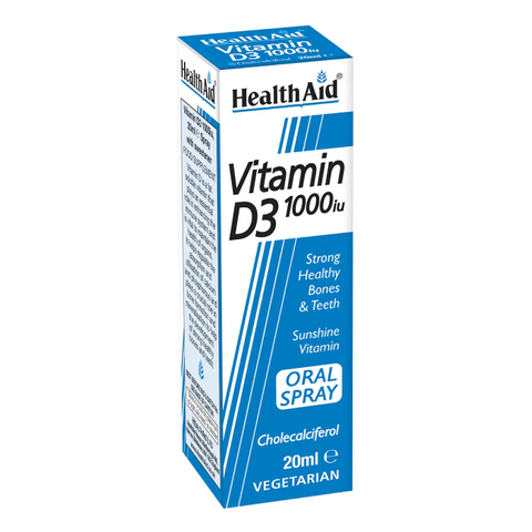 HEALTH AID VITAMIN D3 1000 IU ORAL SPRAY 20 ML -  - Oral Care, Vitamins & Minerals -  - PharmaCare Online 