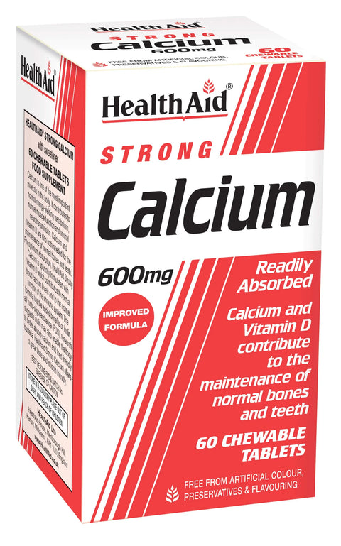 HEALTH AID STRONG CALCIUM 600MG CHEWABLE TABLET 60'S -  - Bone Care, healthaid, Nutrition, Vitamins&Minerals -  - PharmaCare Online 