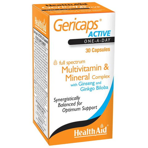 HEALTH AID GERICAPS MULTI VITAMIN + MINERALS 30'S -  - Essential Supplements, Stress & Fatigue Care, Vitamins & Minerals -  - PharmaCare Online 